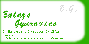 balazs gyurovics business card